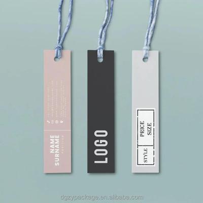 China Price Tags Clothes Custom Swing Tag Garment Tags Luxury Hang Tags for sale