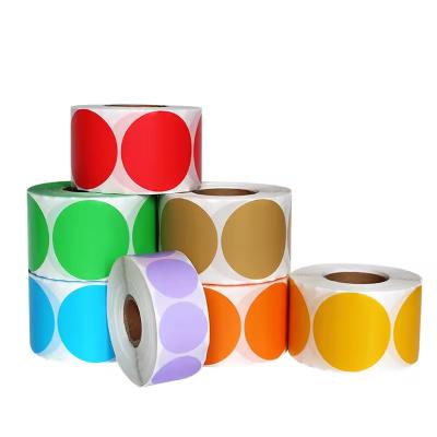 China Thermal Colored Label Rectangle Self Adhesive Printable Thermal Blank Label Roll for sale