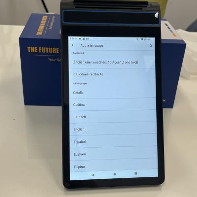 Китай Небольшой Android POS терминал с TMS 2.4 320*240 Клиент дисплей 8 800*1280 IPS разрешение продается