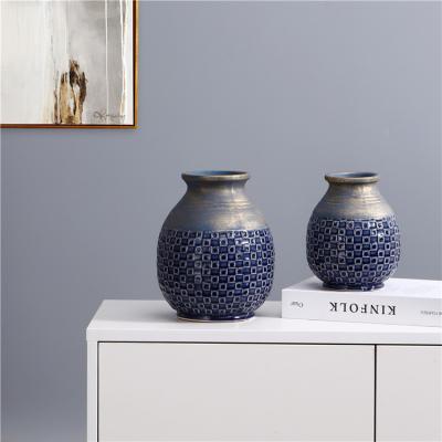 China Home Direct Geometric Cheap Decor Vintage Design Factory Vases Factory Items Ceramic Flower Vase for sale