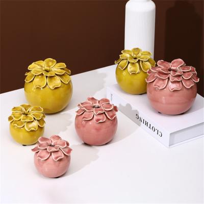 China Direct handmade home decoration ceramic bright color plant vases ware flower vase for table decor for sale