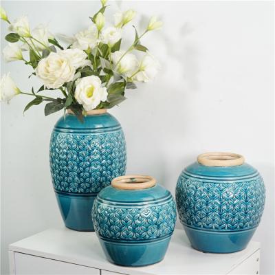 China European unique ware ceramic vases ware around ceramic vase shape flower vase home ceramic table decor for sale