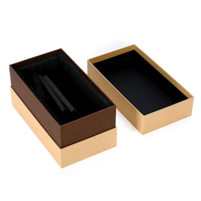 China Recyclable Gold Paper Box Take Off Lid Shoulder Elegant Neck Rigid Lid Box With Lining for sale