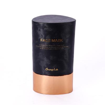 China Recyclable High End Customized Luxury Black Art Paper Packaging Rigid Round Tube Gift Box for sale