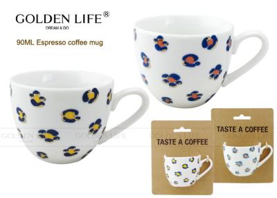 China Espresso-Kaffeetasse-Blumen Eco entwerfen freundliche Kapazität personifiziertes Geschenk 90ml zu verkaufen