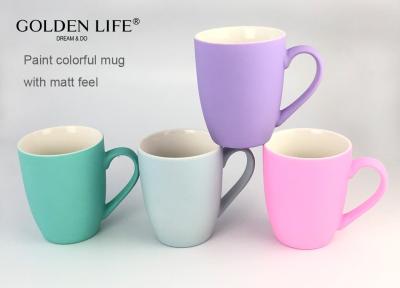 Китай 11OZ Matt Color with Green Light Blue Purple Pink Bollet Mug Custom Coffee Mugs продается