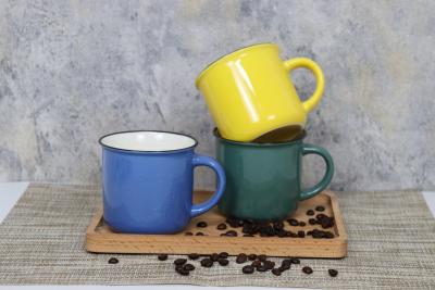 China 90cc Mug Imitation Enamel Cup Espresso Coffee Mug Ceramic drinkware for home use à venda