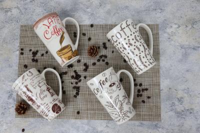 Cina 510cc coffee mug milk mug Ceramic/Porcelain for Home and Office using customized design in vendita