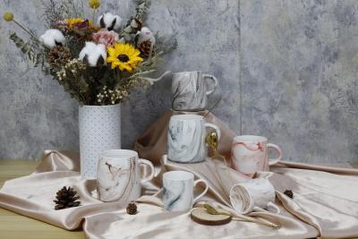 중국 Grain glazy mug new bone china for home and office use ceramic mugs for gift set 판매용