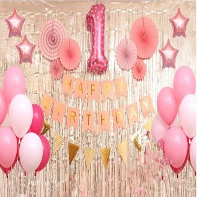 China Cheers Happy Birthday Banner Girl 1st Birthday Banner Set Decorations for sale