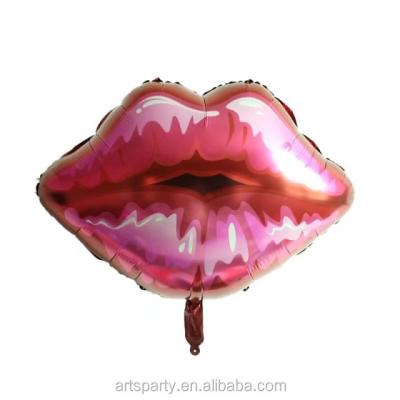 China Promotional Toy Kiss Mouth Foil Balloon For Party/Wedding Decoration Valentine's Day Kiss Lip Balloon for sale