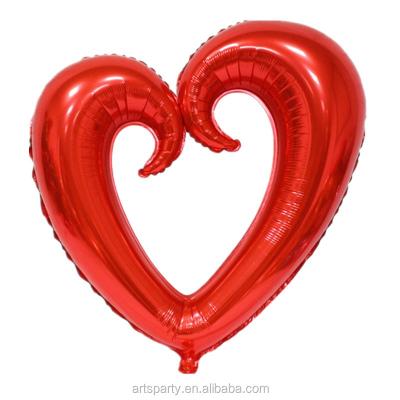 China Promotional toy 18 inch crochet heart red foil balloon for party/wedding decoration valentine balloon decoration for sale