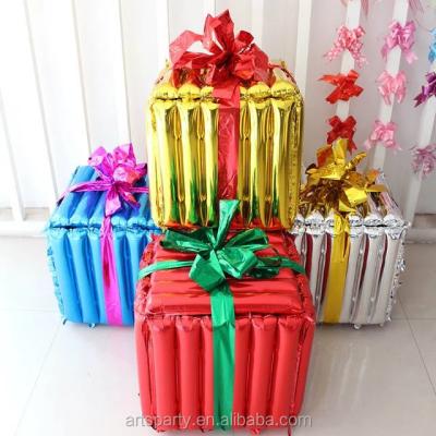 China Promotional Toy Christmas Gift Box Foil Balloon For Christmas Decoration for sale