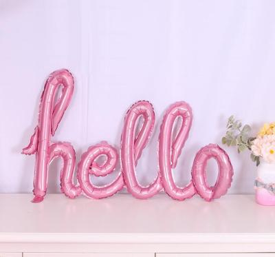 China Promotional Toy Alphabet globos por d'al mayor party balloon banner birthday letter foil balloon united hello party for decoration for sale