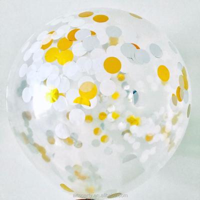 China Wholesale Gift Toy Giant 36 Inch Confetti Transparent Latex Balloon For Party Birthday Wedding Decoration Confetti Helium Latex Balloon for sale