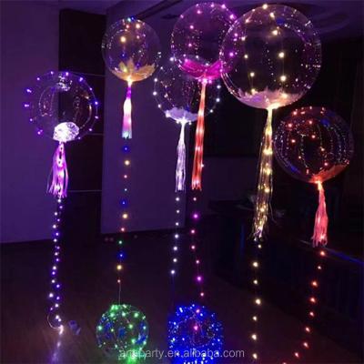 China Gift Toy LED Bobo Balloon For Birthday Christmas Day Colorful Light Transparent Wedding Party Celebrate DIY Decoration Add Gift for sale