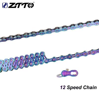 China Colorful ZTTO MTB 12 Speed ​​SLR Chain 12s Road Bicycle Mountain Bike Ultralight 126 Link Rainbow Chain For K7 12s Parts slr Bicycle Chain for sale