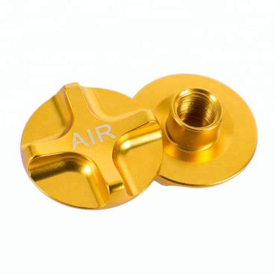 China BMX ZTTO CNC Mountain Bike Air Gas Fork Value Cover MTB Front Fork Cap Protector Bicycle Parts Gold Blue for sale