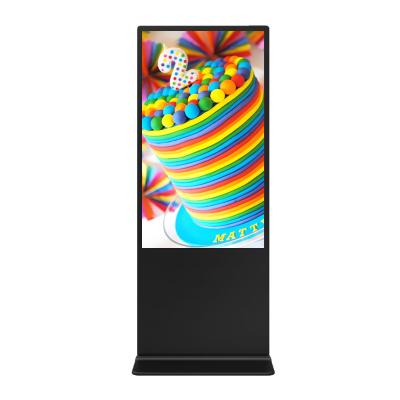 China Android Advertising 55inch LCD Indoor Digital Signage Indoor Ultrathin Floor Standing Capacitive Touch Screen for sale