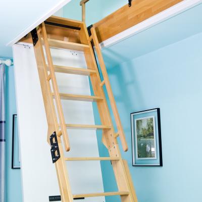 China Hot Selling Folding Ladders Electric Attic And Attic Wood Telescopic Ladder For Home for sale