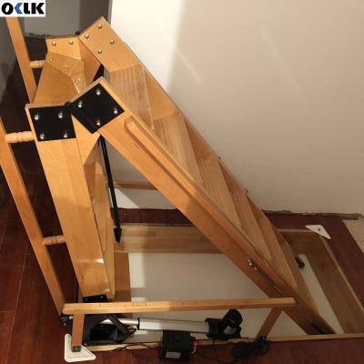 China Villa Folding Wooden Stairs Telescoping Ladder for sale