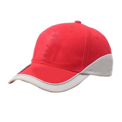 China JOINT Custom Low Profit Customized Design High Quality Baseball Caps Sport Red And White Trim Hat for sale