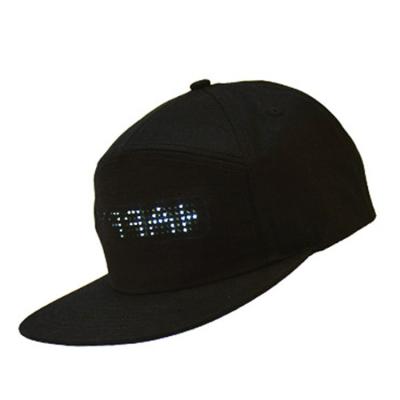 China Factory direct sales LED display lighting JOINT hats for men and women DIY button editing cap outdoor advertising hats for sale