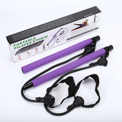 China Hot Selling Multifunctional Amazon adjustabel pilates bar kit with resistance bands for full body exercise. for sale