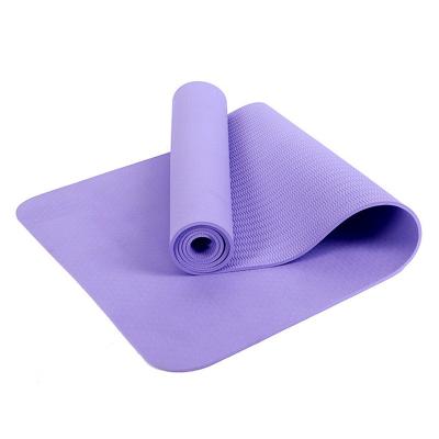 China Non-slip Eco-Friendly Simple Color Strip Yoga Waterproof Mat for sale