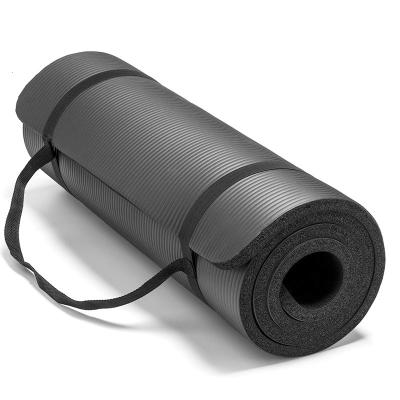 China Foundations 1/2-Inch Multi-Functional Extra Thick Amazon Exercise NBR Yoga Mat with Easy-Carry Strap for sale