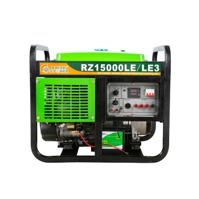 China SHRAISE RZ15000LE Rated Power 10 KW Electric Diesel Dynamo Generator From China 920*680*875 for sale