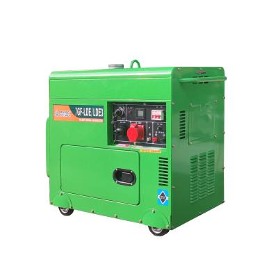 China SHRAISE Air Cooled Silent Soundproof 5.5kw Diesel Generator Set 970*570*855 for sale