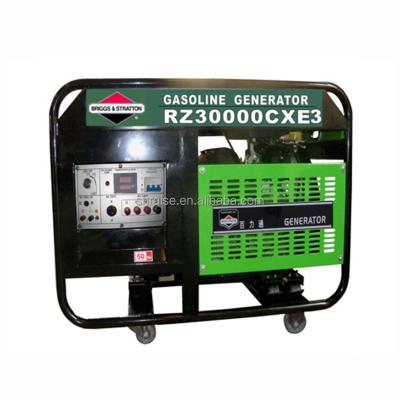 China Factory Price 20KW 25KVA 220/380V BRIGG&STRATTON 6134-35HP Engine Gasoline Generator RZ30000CXE for sale