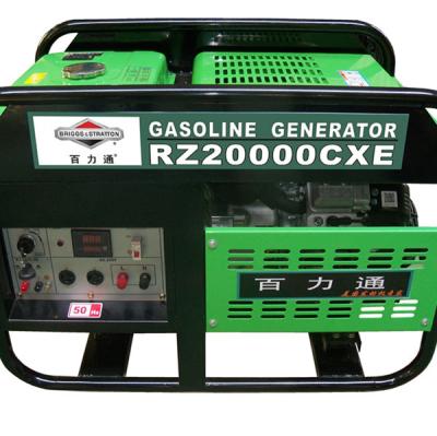 China Factory Price 12KW 15KVA 220/380V BRIGG&STRATTON 3864-23HP Engine Gasoline Generator RZ20000CXE for sale