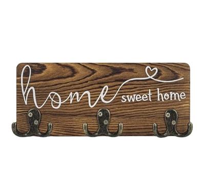 China Eco-Freindly Customized PremiumWall Decor Holder Wood Key Wall Mount Key Hanger for sale