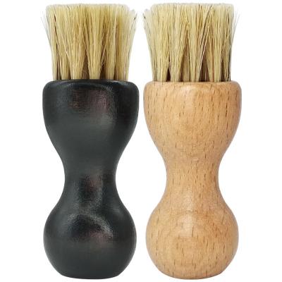 China Eco-Freindly Good Quality Shoe Shine Applicator Wooden Shoe Shine Shoe Brush for sale