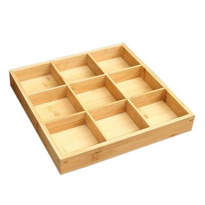 China Eco-Freindly Exquisite Factory Price Wooden Box Grid Wooden Box Storage Box for sale