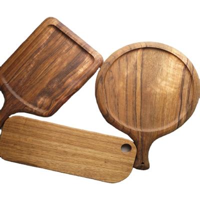 China Eco-Freindly Natural and Organic Hotel Restaurant Kitchen Eco-Friendly Non-Stick Bamboo and Pizza Dish Set Wooden Serving Tray for sale