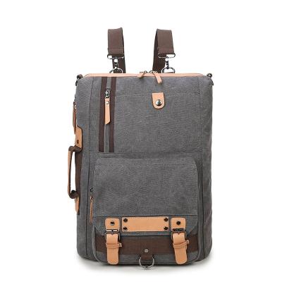 China 2021 Canvas Handbag Messenger Bag Retro Simple Backpack Embossed Multifunctional Clutch Bag Cross-body Bag for sale