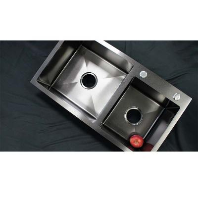 China Without Faucet 7541 Stainless Steel Sink Kitchen Sink Handmade Double Bowl Sink for sale