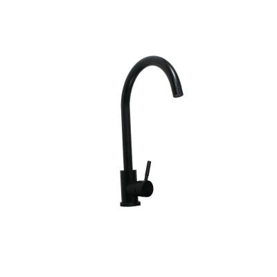 China Other Black Matte Kitchen Basin Sink Faucet 304 Stainless Steel Free Spin Single Handle Sink Wash Mixer for sale