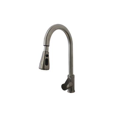 China Pull Out Spray Brushed Kitchen Faucet Pull Out Spout Kitchen Sink Mixer Tap Stream Sprayer Size Bubbler Main Mixer Tap for sale