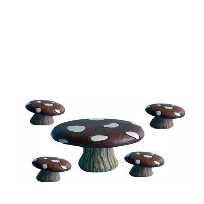 China Can Be Customized Hot Sale Personalized Polyresin Handmade Fairy Garden Mushroom Table for sale