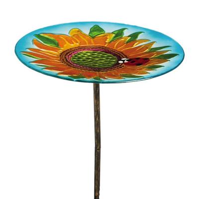 China Can Be Customized Hot Sale Personalized Handmade Ceramic Garden Stake Bird Bath for sale