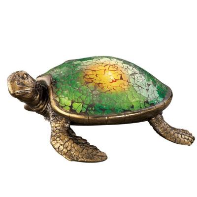 China Can Be Customized Hot Selling Customized Handmade Polyresin Solar Sea Turtle Light for sale