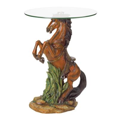 China Can Be Customized Hot Sale Personalized Handmade Polyresin Horse Coffee Table for sale