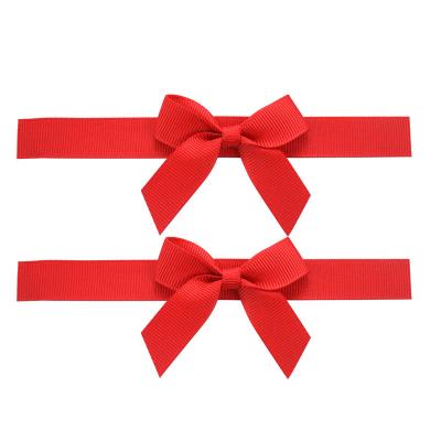 China Pure Handmade Wholesale Gift Box Or Greeting Card Package Bow Adhesive Ribbon Bows for sale