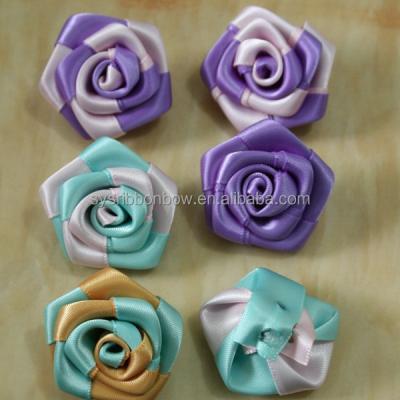 China 2015 pure handmade handmade ribbon flowers fabrications for sale