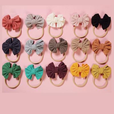 China Wholesale Good Quality Elastic Ribbon Newborn Baby Adjustable Elastic Headbands for sale