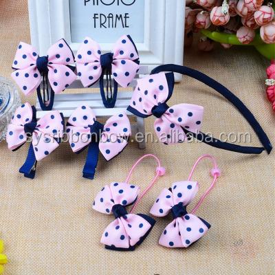 China Sheer bow girl's handmade ribbon craft hair clip for wholesale for sale